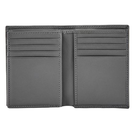 BOSS Card holder with flap Double B Saffiano Grey