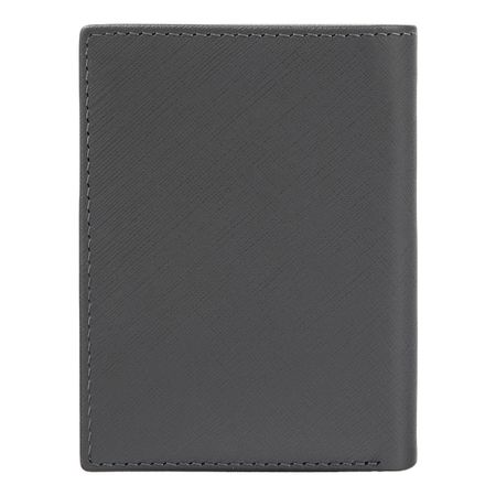 BOSS Card holder with flap Double B Saffiano Grey