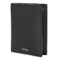 HLG403A-4 BOSS Card holder with flap and money pocket Classic Smooth Black