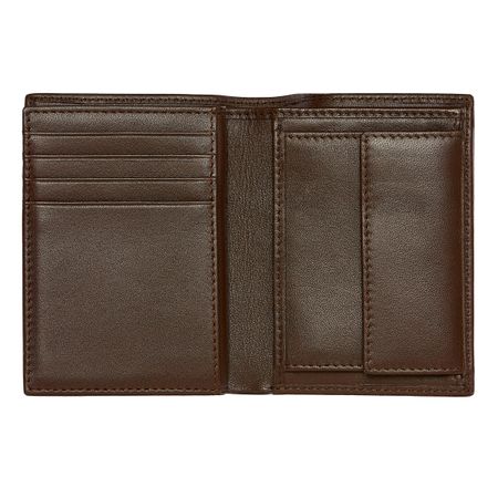 HLG403Y-3 BOSS Card holder with flap and money pocket Classic Smooth Brown