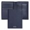 BOSS Card holder with flap and money pocket Classic Grained Navy