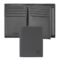 BOSS Card holder with flap and money pocket Double B Saffiano Grey