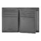 BOSS Card holder with flap and money pocket Double B Saffiano Grey