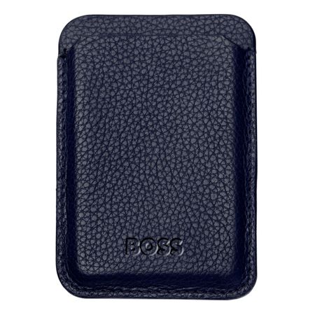 BOSS Card holder with Magnet Mobile Classic Grained Navy