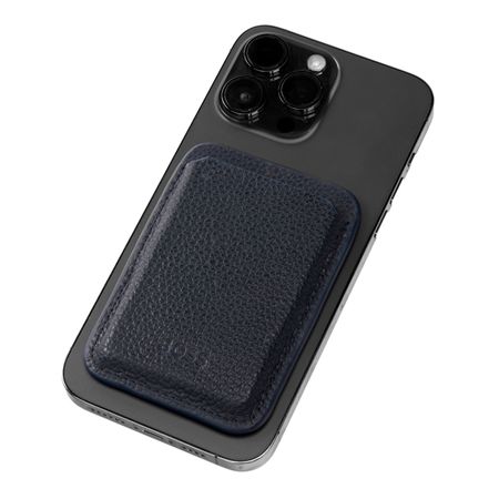 BOSS Card holder with Magnet Mobile Classic Grained Navy