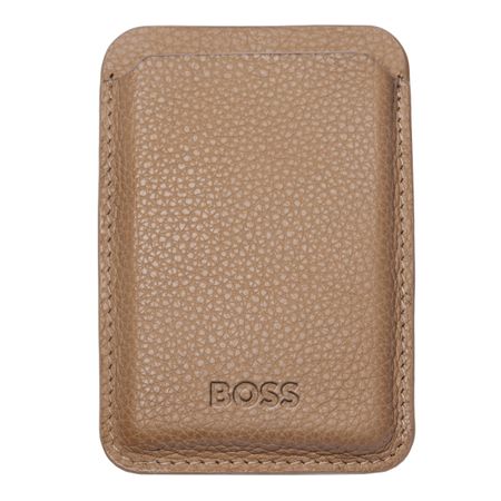 BOSS Card holder with Magnet Mobile Classic Grained Camel