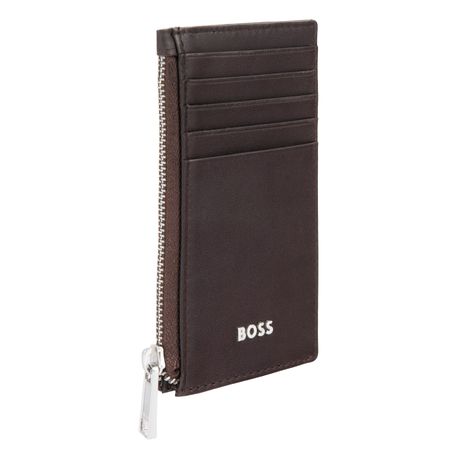 BOSS Card holder zip Classic Smooth Brown