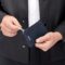 BOSS Card holder zip Classic Grained Navy