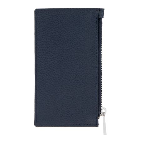 BOSS Card holder zip Classic Grained Navy