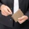BOSS Card holder zip Classic Grained Camel