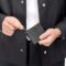 BOSS Card holder zip Double B Saffiano Grey