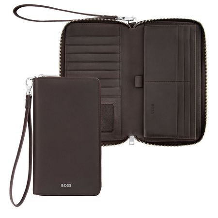 BOSS Travel wallet Classic Smooth Brown