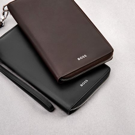 BOSS Travel wallet Classic Smooth Brown