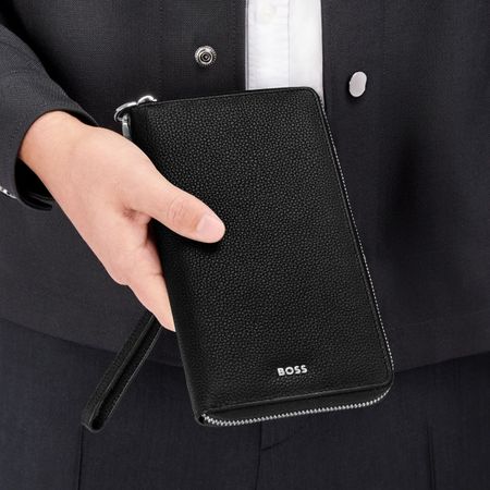 BOSS Travel wallet Classic Grained Black