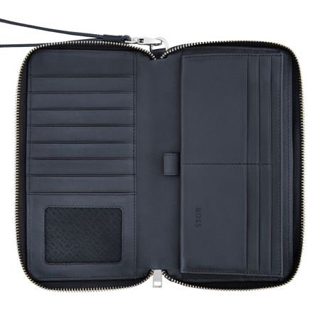 BOSS Travel wallet Classic Grained Navy
