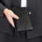 HLL526A-6 BOSS Travel wallet Double B Saffiano Black