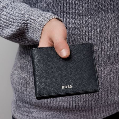 HLM416A-5 BOSS Money wallet Classic Grained Black