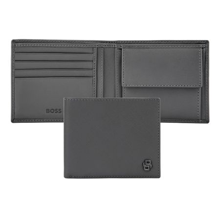 BOSS Money wallet Double B Saffiano Grey