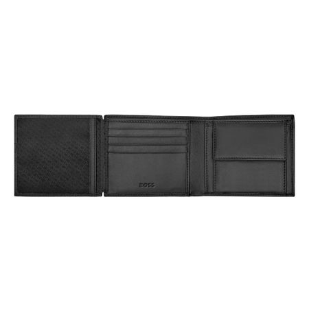 HLN416A-4 BOSS Money wallet with flap Classic Grained Black