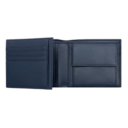 HLN416N-6 BOSS Money wallet with flap Classic Grained Navy