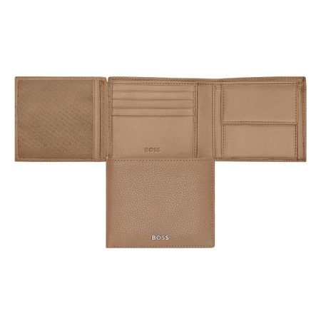 BOSS Money wallet with flap Classic Grained Camel