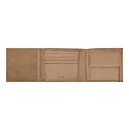 HLN416X-4 BOSS Money wallet with flap Classic Grained Camel