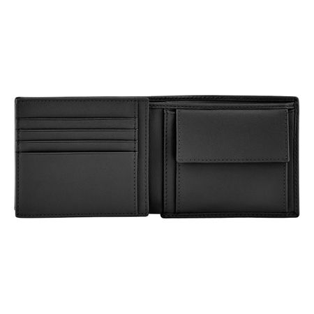HLN526A-3 BOSS Money wallet with flap Double B Saffiano Black
