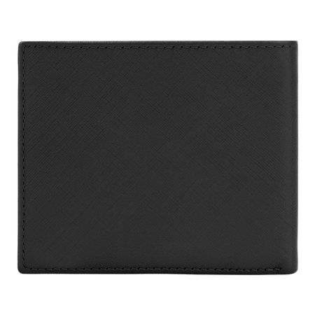 HLN526A-7 BOSS Money wallet with flap Double B Saffiano Black