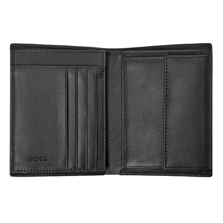 HLO403A-3 BOSS Money wallet Vertical flap Classic Smooth Black