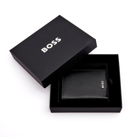 HLO403A-7 BOSS Money wallet Vertical flap Classic Smooth Black