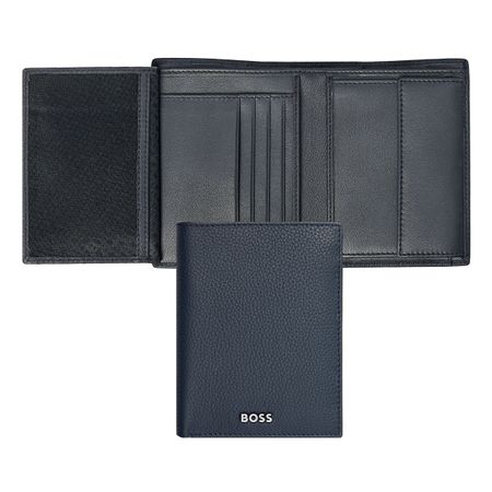 BOSS Money wallet Vertical flap Classic Grained Navy