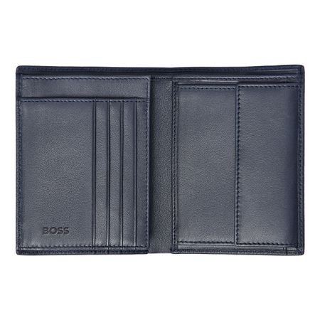 HLO416N-4 BOSS Money wallet Vertical flap Classic Grained Navy