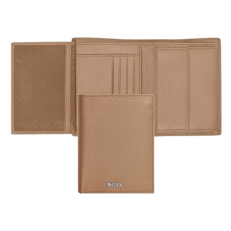 BOSS Money wallet Vertical flap Classic Grained Camel