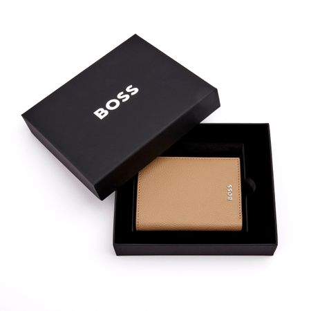 HLO416X-6 BOSS Money wallet Vertical flap Classic Grained Camel