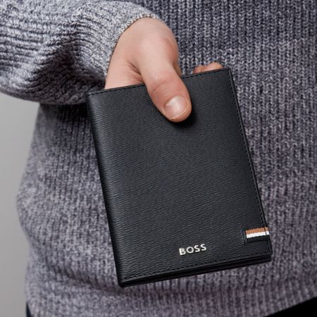 HLO421A-6 BOSS Money wallet Vertical flap Iconic Black