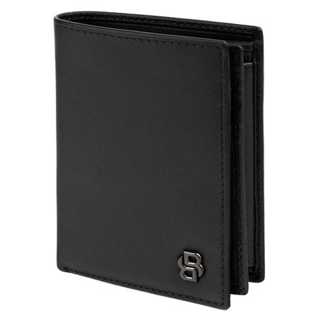 HLO526A-5 BOSS Money wallet with flap Double B Saffiano Black