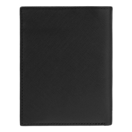 HLO526A-7 BOSS Money wallet with flap Double B Saffiano Black