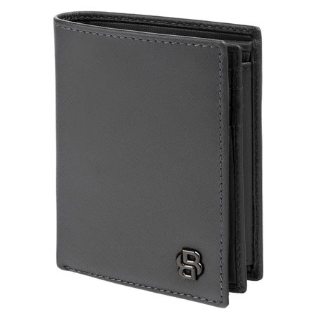 HLO526H-5 BOSS Money wallet with flap Double B Saffiano Grey