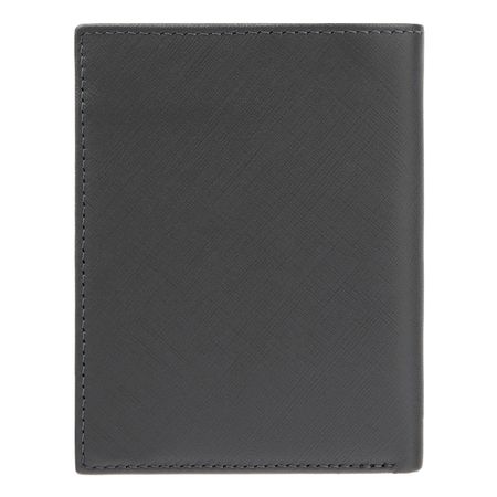 HLO526H-7 BOSS Money wallet with flap Double B Saffiano Grey