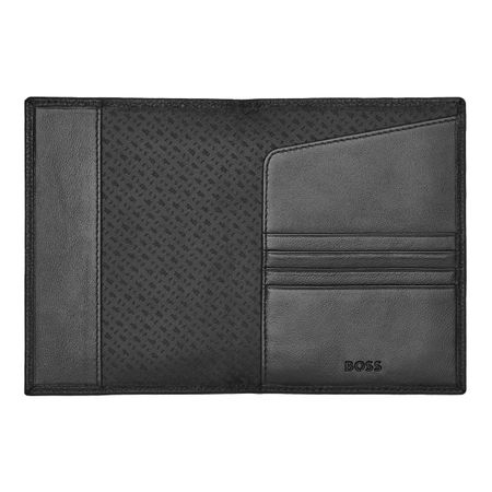 HLP416A-3 BOSS Passport holder Classic Grained Black