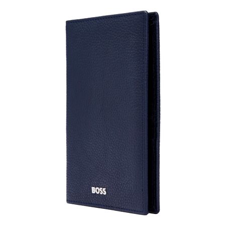 BOSS Passport holder Classic Grained Navy