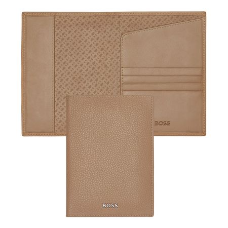 BOSS Passport holder Classic Grained Camel