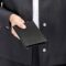 HLP526A-5 BOSS Passport holder Double B Saffiano Black