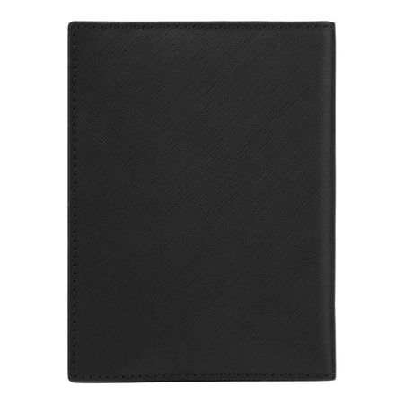 HLP526A-6 BOSS Passport holder Double B Saffiano Black