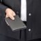 BOSS Passport holder Double B Saffiano Grey