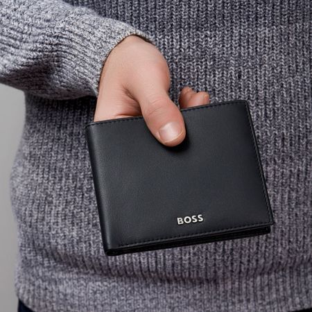 HLW403A-5 BOSS Wallet Classic Smooth Black