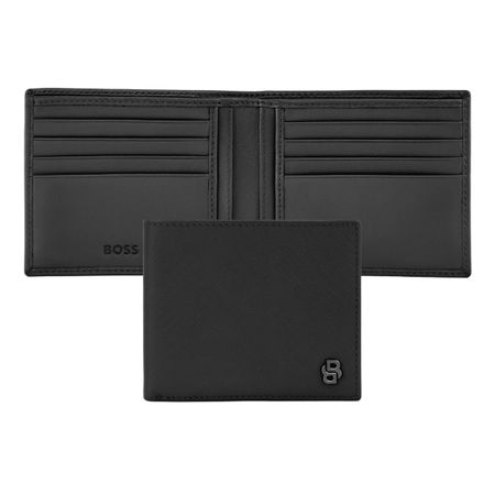 BOSS Wallet Double B Saffiano Black