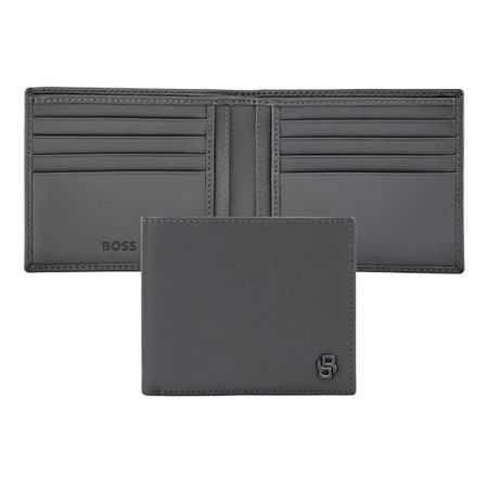 BOSS Wallet Double B Saffiano Grey