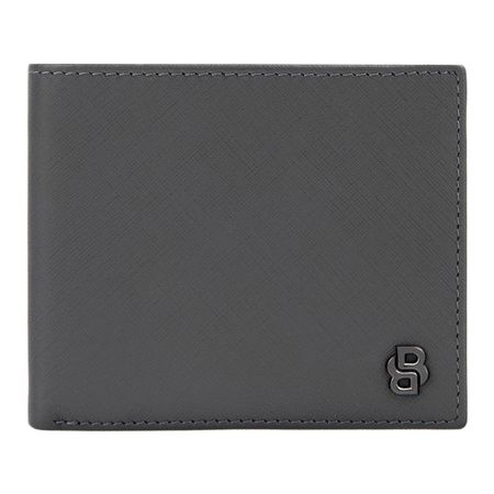 HLW526H-3 BOSS Wallet Double B Saffiano Grey