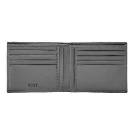 HLW526H-4 BOSS Wallet Double B Saffiano Grey